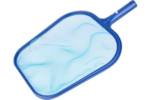 Flexzion Pool Skimmer Mesh Net Leaf Rake Pool Replacement Cleaner Maintenance Tool with Fine Mesh Net Clip Handle for Swimmin