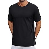 Cotrasen Mens T-Shirts Short Sleeve Cotton UPF 50+ Lightweight Moisture Wicking Casual Crew Neck Basic Tee Shirts