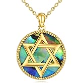 URONE Star Of David Necklace 925 Sterling Silver Star Of David Pendant Jewish Star Necklace David Star Jewelry Gifts For Men Women