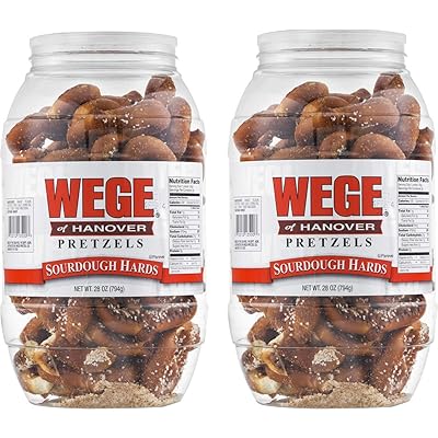 Wege Of Hanover Sourdough Hards Pretzels- Two 28 oz. Barrels