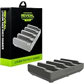 Tactacam Reveal 4-Port Lithium Battery Multi-Charger Dock | Rapid Charging Power, Smart LED Indicators, Heavy-Duty Dock, Tailored Fit: Ensures a secure connection for REVEAL batteries.