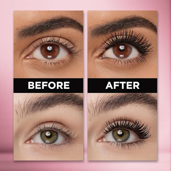 L’ORÉAL PARIS VOLUMINOUS MASCARA, VOLUPTUOUS VOLUME, INTENSE LENGTH, FEATHERY SOFT LASHES, NO FLAKING – PACK OF 2