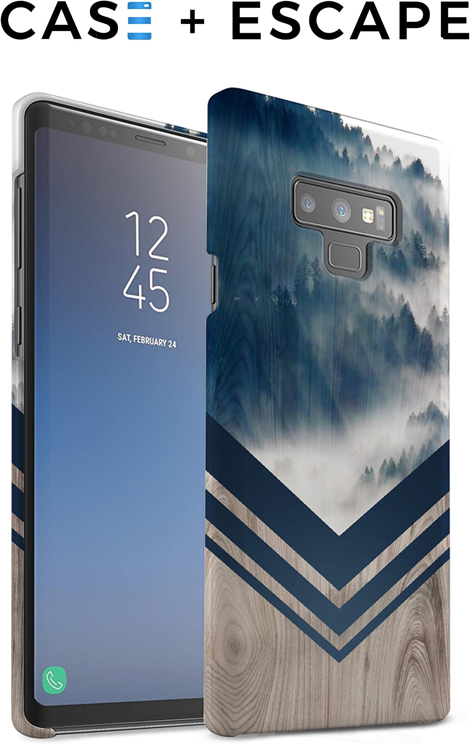 Samsung Galaxy Note 9 Phone Case - Case Escape - Nature Inspired - Wood Design - Impact Resistant - Matte Shell - Phone Case