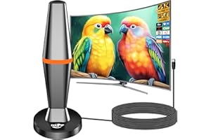 DGUPSP Digital TV Antenna for Smart Tv Indoor Antenna for Tv Without Cable with 360° Reception, Strong Magnetic Base tv Antenna for Local Channels -10ft Long Cables