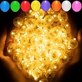 Aogist 50 PCS Warm White Balloon Lights,Waterproof Mini Spotlight Long Standby Time Battery Powered for DIY Craft &amp; Christmas Halloween Decor.Perfect for Miniatures,Dollhouse Accessories,Displays