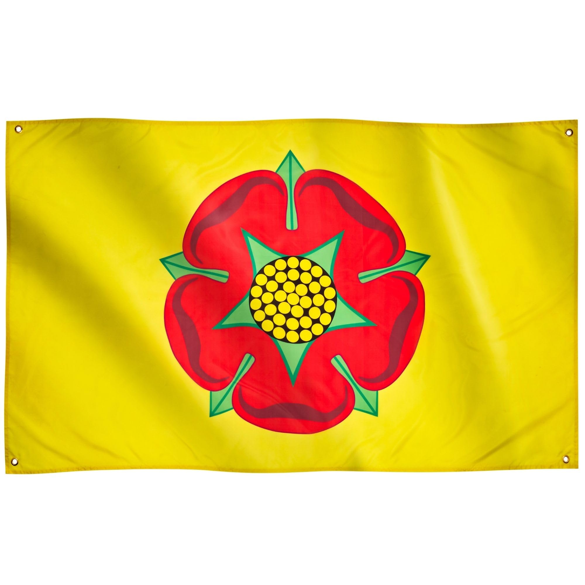 Runesol Lancashire Flag, 91x152cm, 3ft x 5ft, Red Rose Flag, 4 Grommets, Eyelet in Every Corner, Premium Flags, Inside, Outside, Vivid Colours — image 1