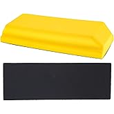 Dura-Gold Pro Series Rectangle 7-3/4" x 2-3/4" Hand Sanding Block Pad with Hook & Loop Backing and PSA Sandpaper Conversion Adapter Pad - Automotive Paint Prep Sand Shape Contour Woodworking Furniture