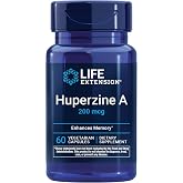 Life Extension Huperzine A, Memory and Cognitive Health, 60 Capsules | Chinese Club Moss Extract for Memory &amp; Cognitive Health Support, Gluten-Free, Non-GMO &amp; Vegetarian Formula