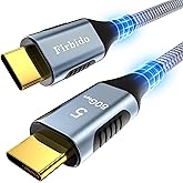 Firbido 3.3FT for Thunderbolt 5 Cable, High Speed 80Gbps, 120Gbps Bandwidth, PD 240W, 16K@60Hz, 8K@165Hz, 4K@540Hz for Thunderbolt 4, iPhone 17, Razer Blade, SSD, USB4, Mac mini M4