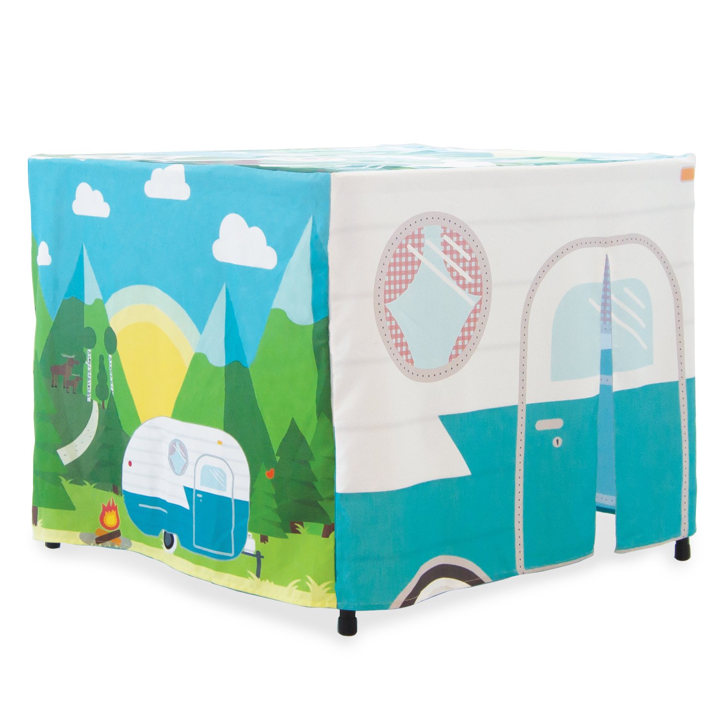 Happy Camper Card Table Cover