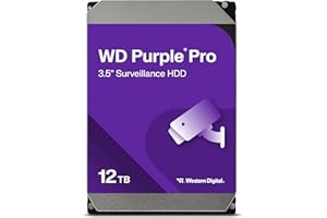 Western Digital 12TB WD Purple Pro Surveillance Internal Hard Drive HDD - SATA 6 Gb/s, 512 MB Cache, 3.5" - WD122PURP
