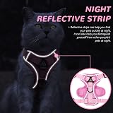 Grantop Cat Harness and Lead Set Adjustable Reflective Light Pink S view 5