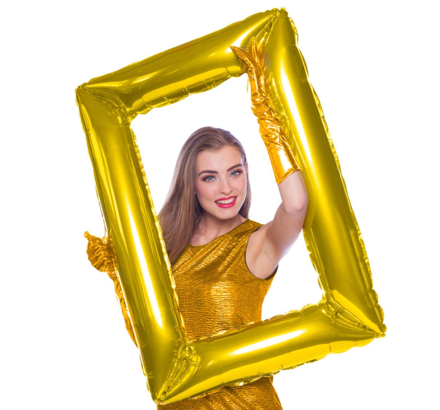Folat - Foil Balloon Golden Picture Frame - 85x60cm