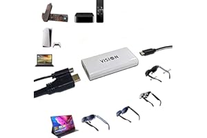 VISIONHMD HDMI to USB-C Adapter for AR Glasses - 4K 60Hz Effortless Connection,Compatible with V-iture/RayNeo/X-Real/Rokid,TV Sticks,Set-Top Boxes, Laptops, Blu-Ray Players, PS5/Xbx/Switch