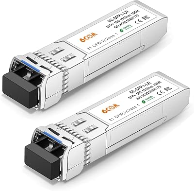 6COMGIGA 10GBase-LR SFP+ Transceiver 10KM LC Single Mode DDM 1310nm for Cisco