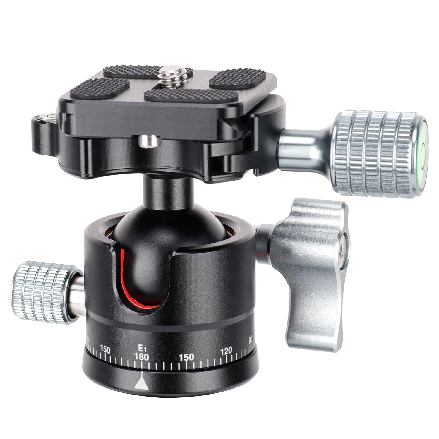 koolehaoda Tripod Ball Head 28mm ball diameter Mini Ball Head with 1/4" Screw Arca-Type QR Plate for Tripod,Slider and DSLR Cameras, Max Load 10kg