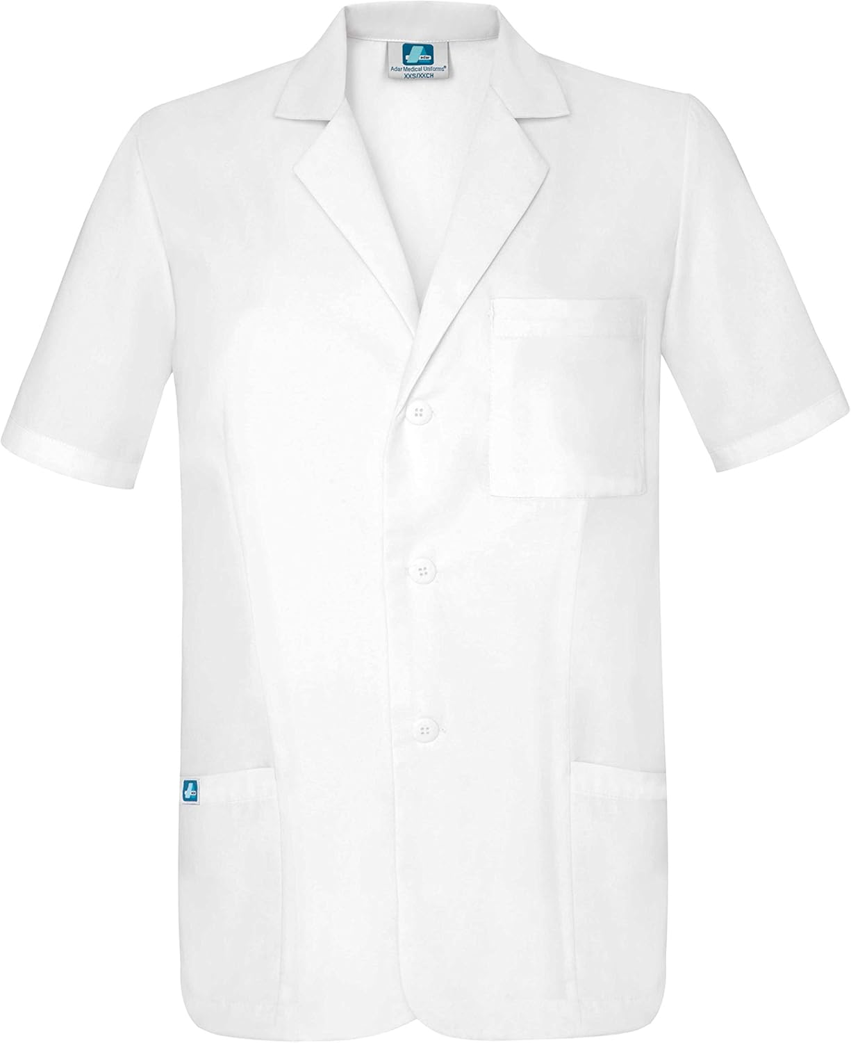 Adar Universal Unisex Lab Coats - Short Sleeve 31" Consultation Lab Coat - 2816 - White - M: Clothing