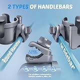 Guiseapue Pram Cup Holder with Phone Holder Universal Stroller Organizer view 3