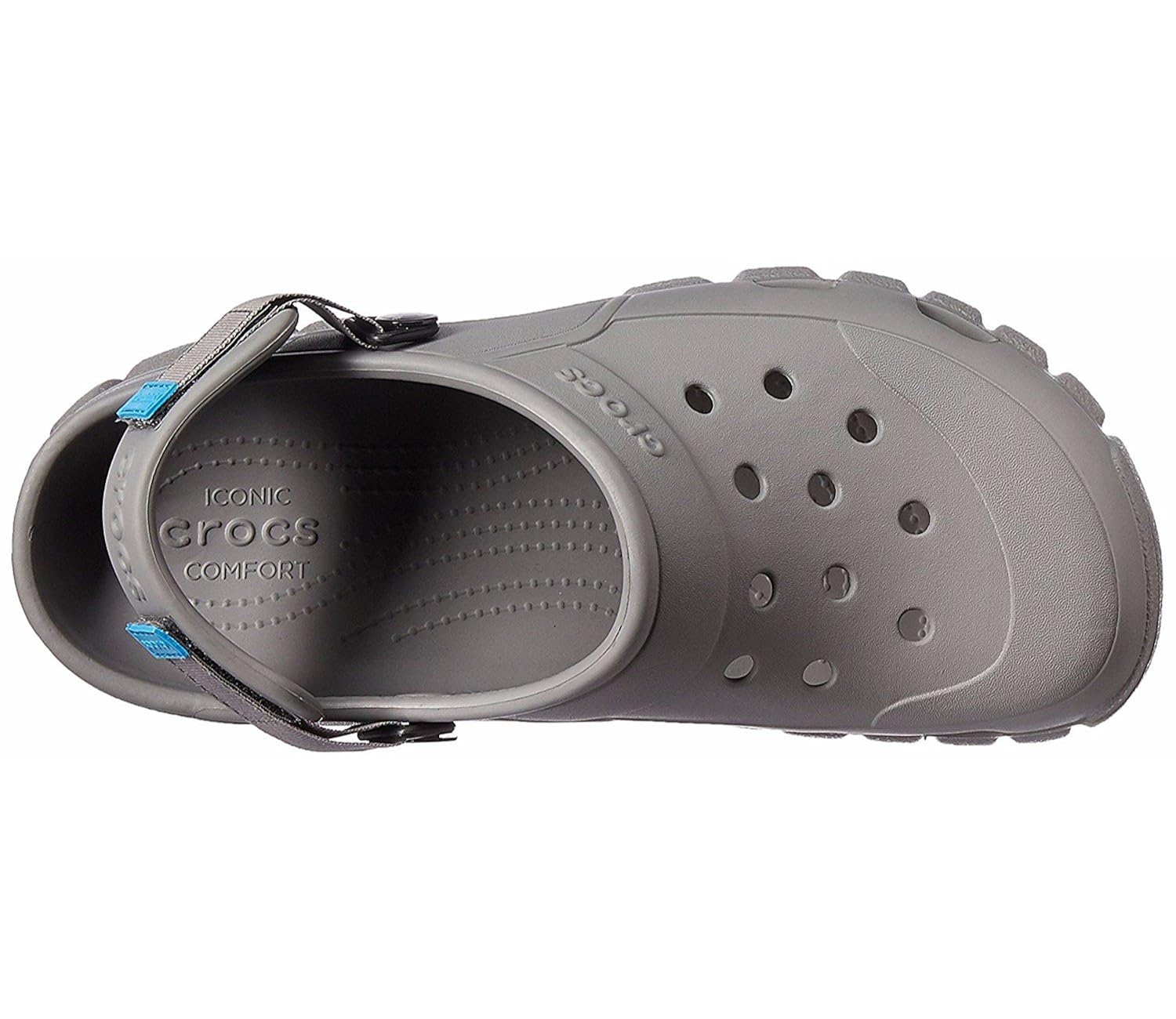 crocs unisex smoke charcoal rubber clogs (crocs_887350746198) -m9w11