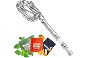 Forest Breath Breathing Necklace V3,Flavored Air Device,Naturally Switch from Bad Habits | Breathlink with 3 Packs of Cores(Steel)