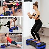 Xn8 Sports Adjustable Height Exercise Stepper 5/10/15 cm Compact Gym view 3