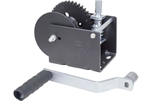 GOLDENROD Dutton-Lainson Company - Worm Gear Winch (WG2000HEX) with 5/8" Hex Drive - Rust-Resistant Finish for Heavy Equipment, Lifting and Trailers - 2000 lb Capacity, 40:1 Gear Ratio, Drill or Manual Use