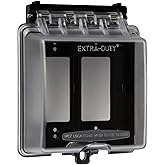 ENERLITES 2-Gang Weatherproof Outdoor Outlet Cover Extra-Duty in-Use Outlet Cover, Outdoor Decorator/GFCI Receptacle Outlets,