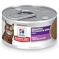 Hill's Science Diet Sensitive Stomach & Skin, Adult 1-6, Stomach & Skin Sensitivity Support, Wet Cat Food, Duck & Vegetables Minced, 2.9 oz Can, Case of 24