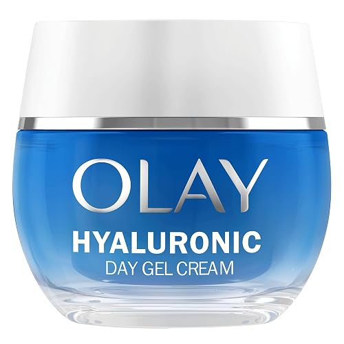 Olay Hyaluronic Acid Face Moisturiser Day Gel Cream, Skincare with Niacinamide 99% Purity and Vitamin B5 (Panthenol) Hydrating Skin Care: Plumps, Smooths, Hydrates Non Greasy, Non Sticky, 50ml