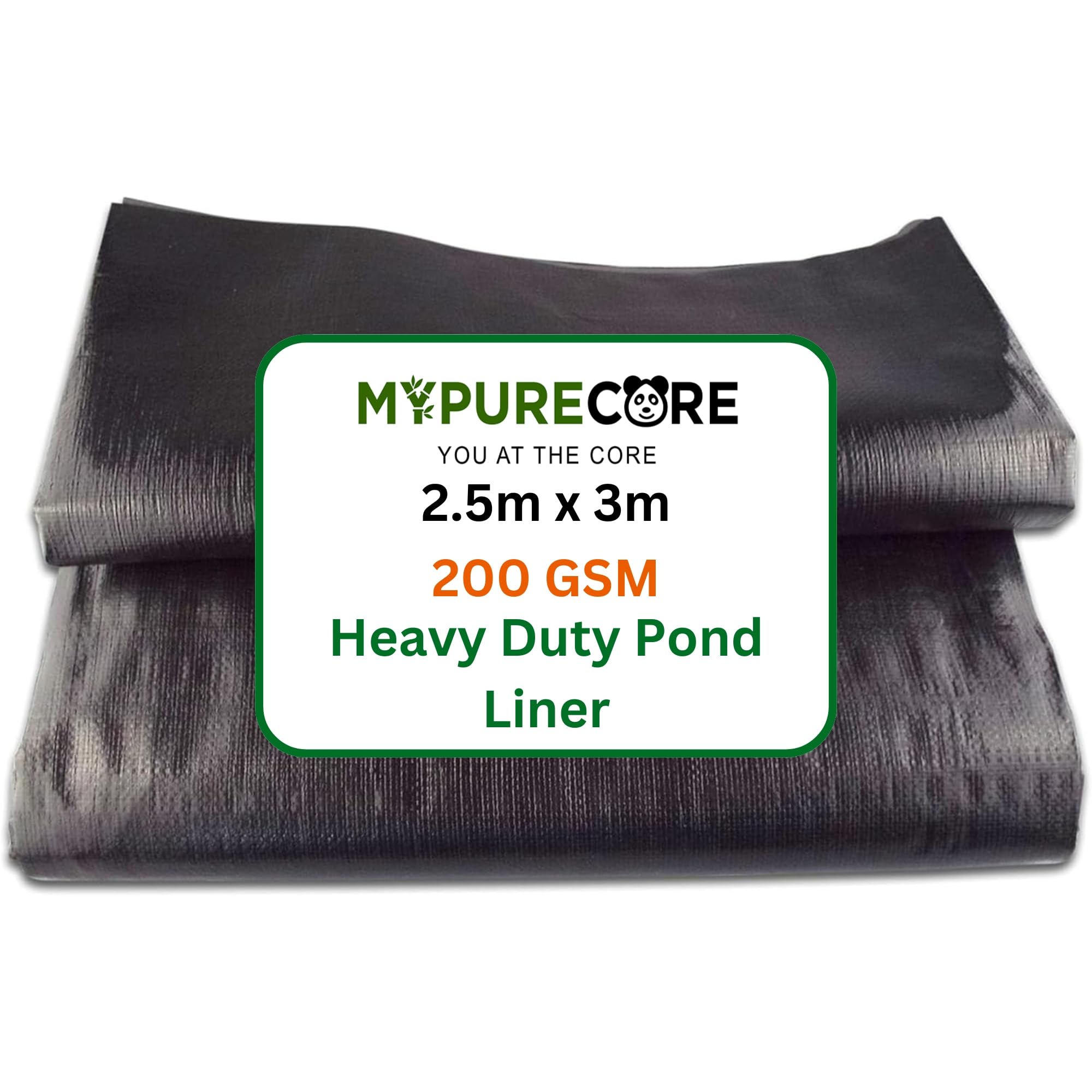 MYPURECORE Pond Liner – Various Sizes – Heavy Duty HDPE Material - UV & Tear Resistant, Flexible for Koi & Fish Pools, Water Gardens - Ideal for Small to Large Ponds, Wildlife (2.5m x 3m)
