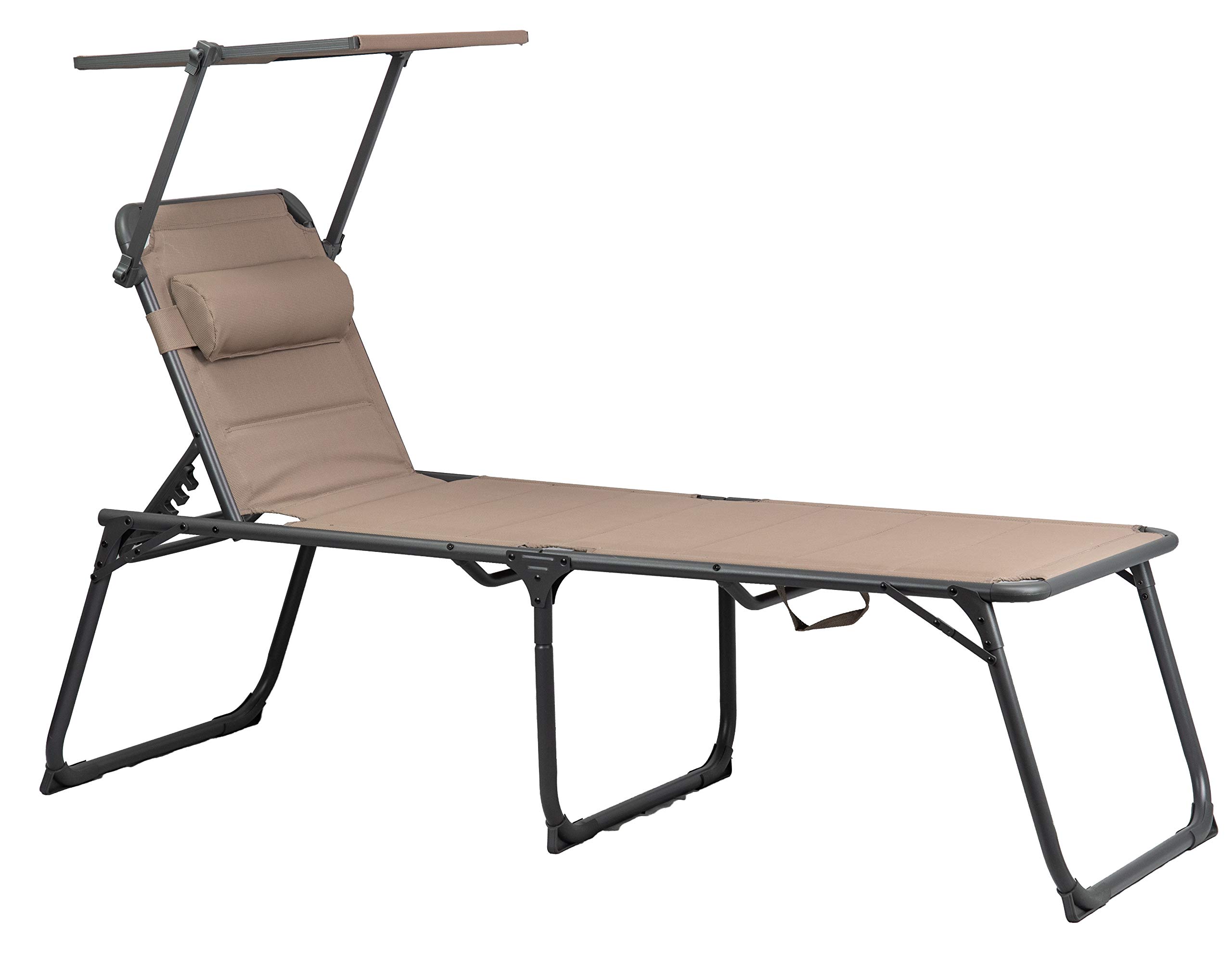 Portal Outdoors Unisex-Adult Kevin XXL padded camping and garden chair, Brown, large