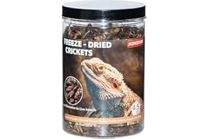 JADINGSFARM Freeze Dried Crickets – 4.5 Oz High Protein Freeze Dried Crickets, Food for Reptiles, Bearded Dragons, Lizards, Geckos, Birds, Fish,Hedgehogs, Bearded Dragon Food