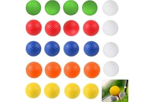 OMYOPY 24 Pack Foam Practice Golf Balls, Soft Golf Balls for Golf Party Decorations, Realistic Feel and Limited Flight Training Balls for Indoor or Outdoor(6 Colors)