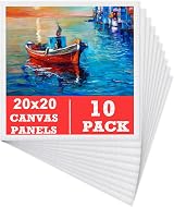 MOKANI 10 Packs Canvas for Painting 20x20 cm 8x8 Blank Panels