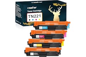 CSSTAR Compatible Toner Cartridge Replacement for TN221 TN225 Combo Pack for MFC-9130CW HL-3180CDW MFC-9340CDW HL-3170CDW MFC
