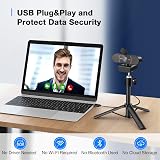 EMEET C960 4K Webcam with Tripod, 4K Sensor, Adjustable Height 360° Swivel view 5