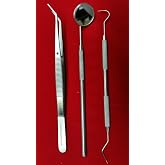 Premium German Stainless steel 3 Piece basic Dental Set Mirror Explorer Plier