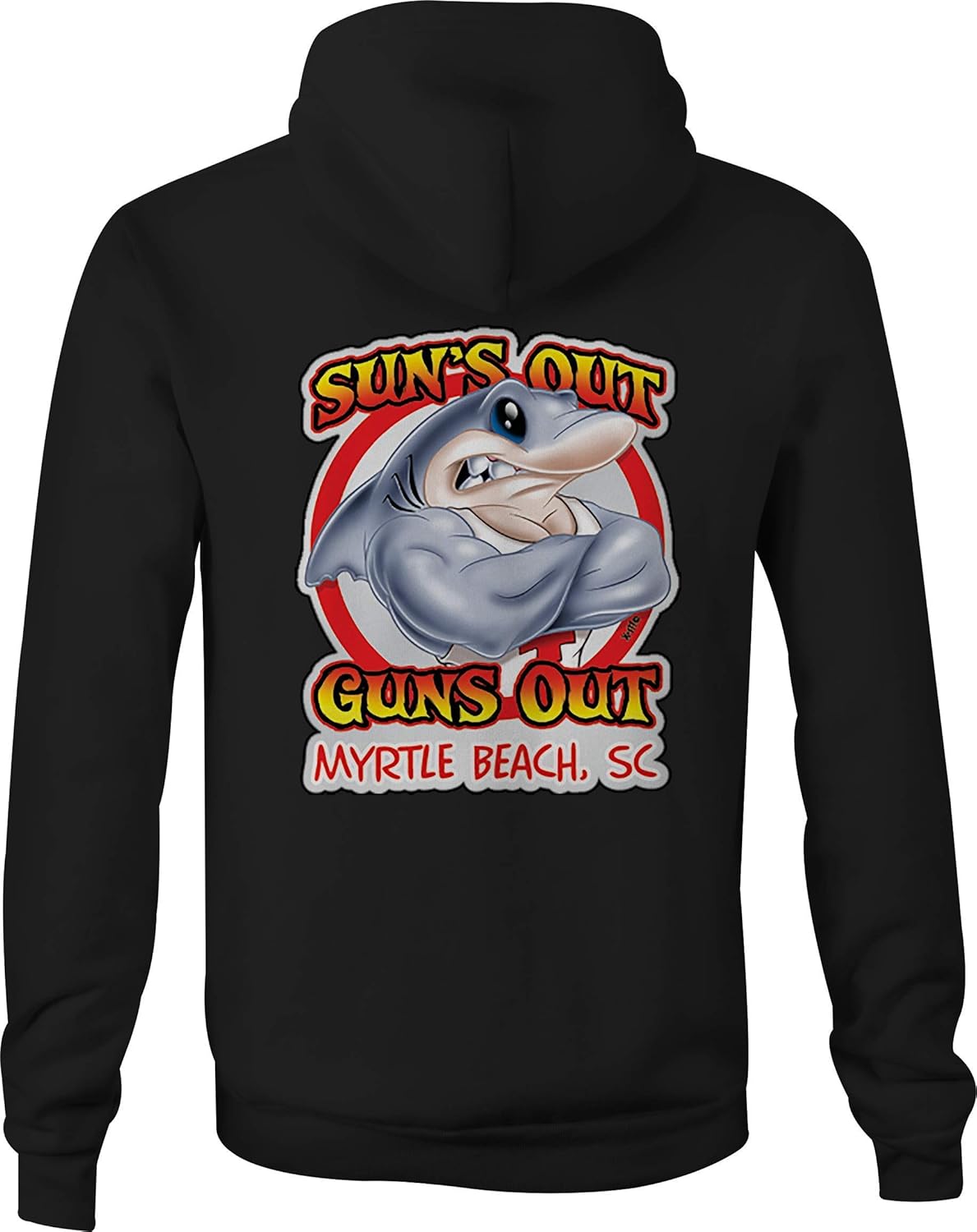 Zip Up Hoodies for Men Suns Out Guns Out Shark Myrtle Beach SC Lifting