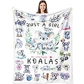Koala Blanket Gifts for Koalas Lover Animal Koala Stuffed Soft Flannel Koalas Bear Throw Blanket Decor Bedding 60"x50"