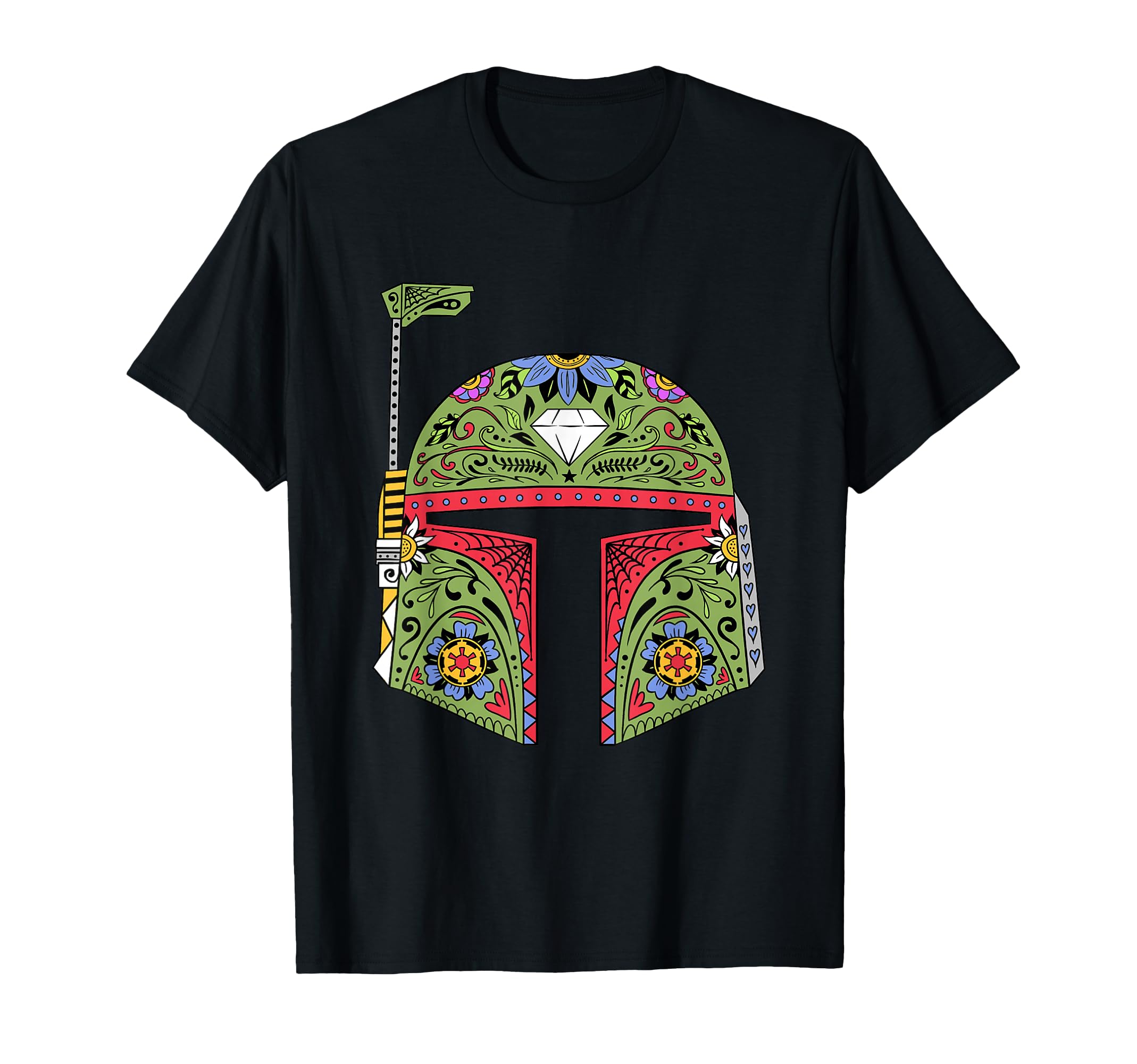 Star Wars Boba Fett Sugar Skull Helmet T-Shirt