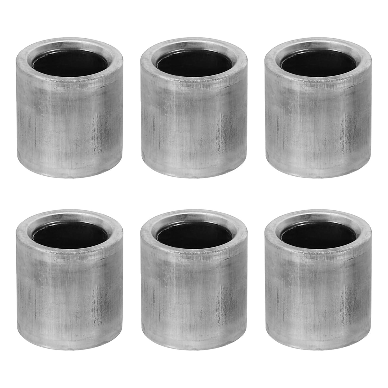 PATIKIL M10 Steel Spacers, 6 Pcs Metal Spacers Steel 10.2mm ID x 15mm OD x 15mm L Carbon Steel Spacer Screw Standoff Round for 2/5in or M10 Screw Bolts