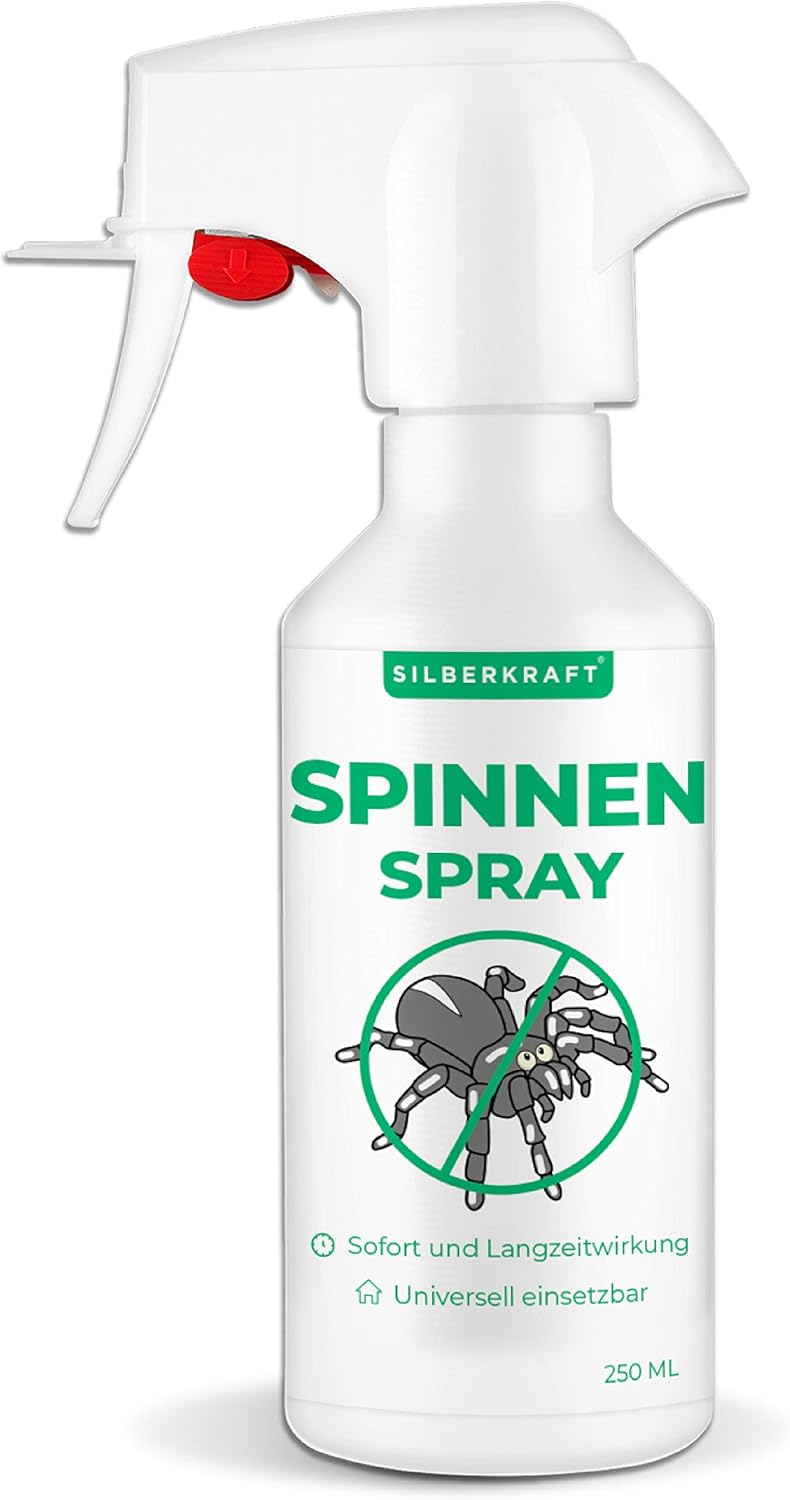 Silberkraft Anti Spinnen-Spray, Spinnenabwehr Zitroneneukalyptus zur Vertreibung von Spinnen, Anti-Spinnen-Mittel, Sofort- und Langzeitwirkung, Alternative zu Spinnengift und Spinnenköder