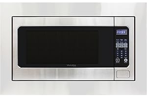 DUURA Elite DE220MWTSSS Microwave Oven Built-in 1200-Watts with 10 Power Levels Pre Settings and Express, Sensor and Speed Cooking and Silent Mode with Glass Turntable, 2.2-Cu.Ft, Metallic
