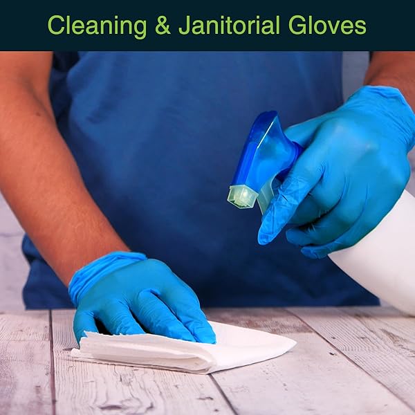 FIFTHPULSE BLUE NITRILE MEDICAL GLOVES LARGE, 100 COUNT – SURGICAL GRADE LATEX FREE DISPOSABLE GLOVES