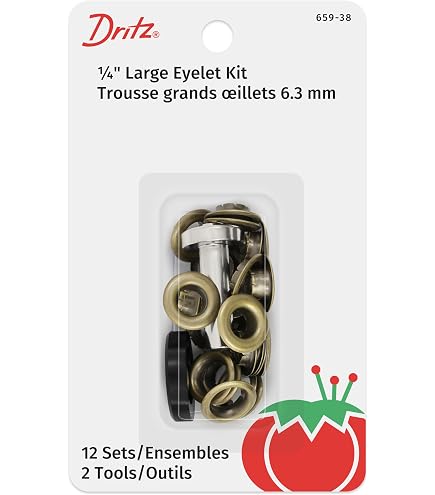 Dritz Large Eyelets Gilt - 1/4 Inch, 15 Count For Belts, Bags, Curtains & Craft Projects - View #13
