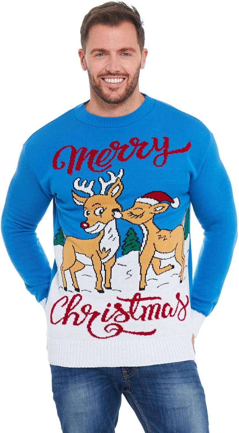LEKEEZยฎ Christmas Jumpers Unisex Mens Womens Ladies Xmas Novelty Knitted Sweater 2019 XS - 4XL