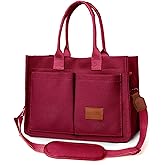 Canvas Tote Bag for Women,Large Totes Bags with Pockets,Womens Crossbody Purse Handbags for Travel Work Gift,2 Sizes