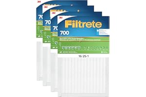 Filtrete 16x25x1 AC Furnace Air Filter, MPR 700, MERV 8, Tough on Pollen, Easy on Airflow, 3-Month Pleated 1-Inch Electrostat