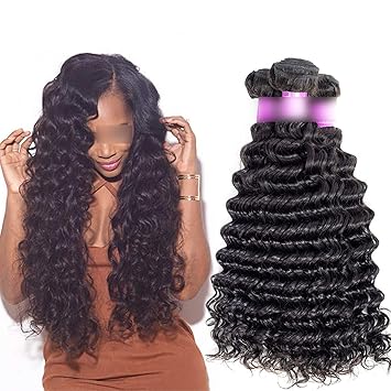 Amazon Com Hair Peruvian Deep Wave Bundles Deal Can Buy 1 3 4