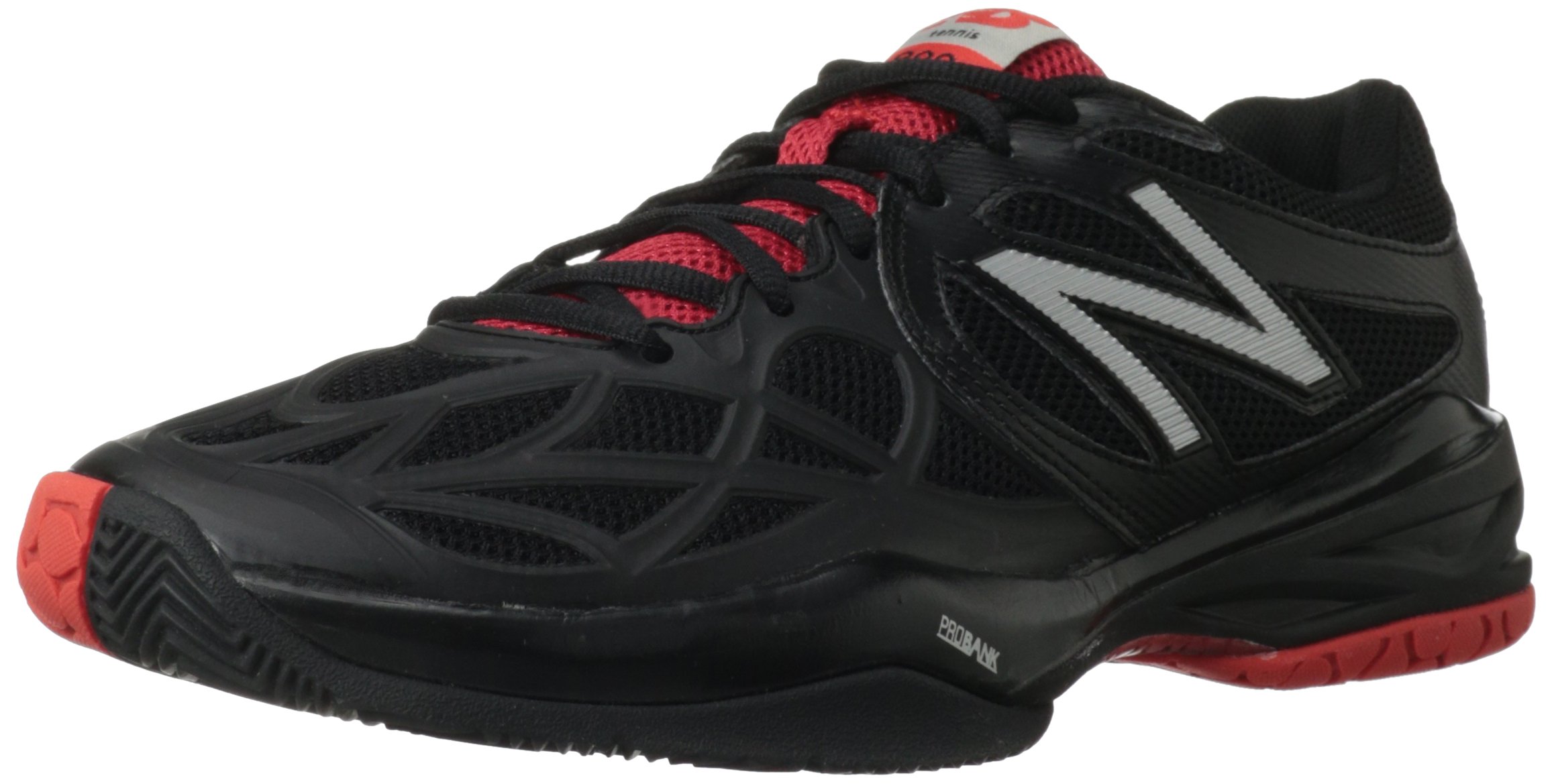New Balance Men’s FuelCell 796 V4 Tennis Shoe, Black/Silver, 7 W